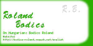 roland bodics business card